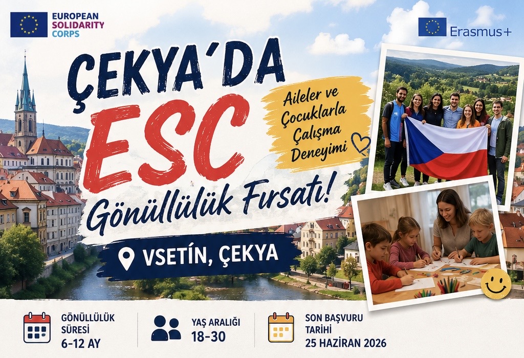 Çekya’da ESC Gönüllülük Fırsatı 2026: